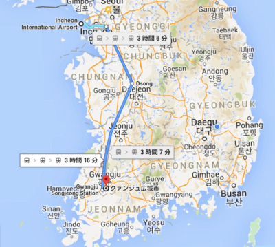 仁川国際空港-クァンジュ-バス